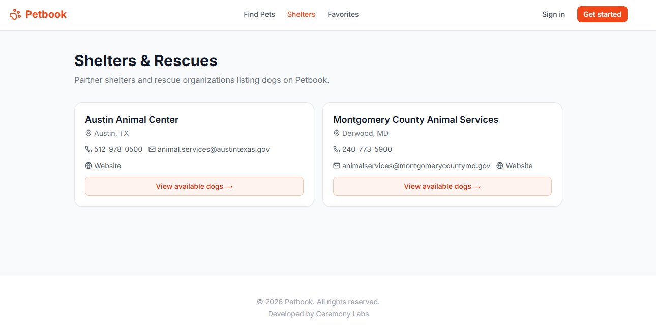 Petbook adoption inquiry