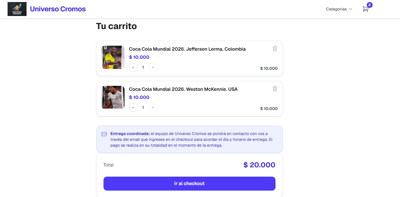 Universo Cromos cart